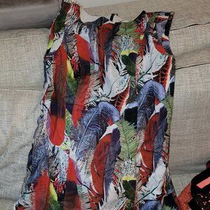 Reiss leaf pattern dress